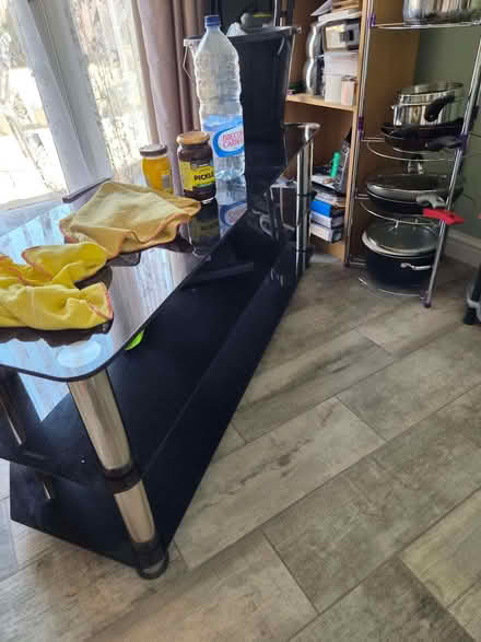 Photo of free Glass TV stand nearly new (Littleport CB6) #1