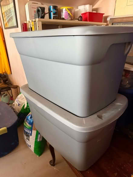 Photo of free Large Sterilite Plastic Storage Totes (Hulme Walfield CW12) #1