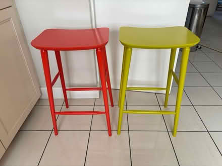 Photo of free Two wooden bar stools (Beckenham BR3) #1