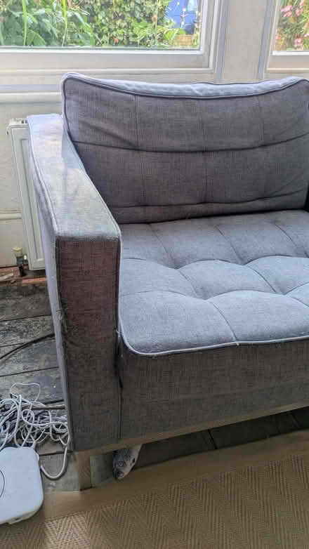 Photo of free grey 2 seater sofa used (Strawberry Hill TW2) #2
