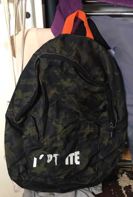 Photo of free Small green camouflage Rucksack (Liverpool L6) #1