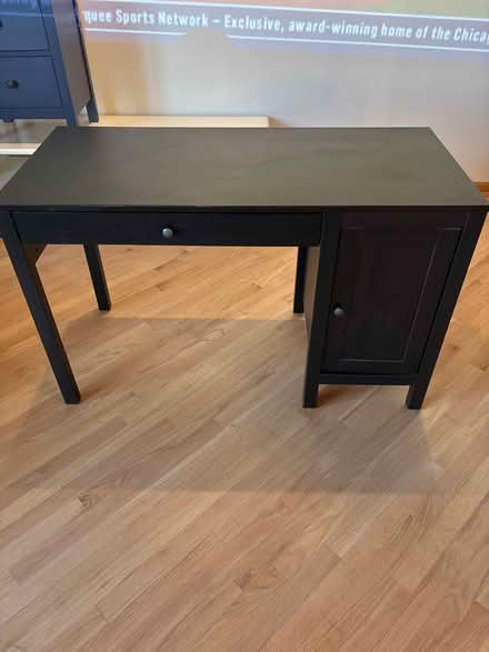 Photo of free IKEA desk black (Madison st and Des plaines) #1