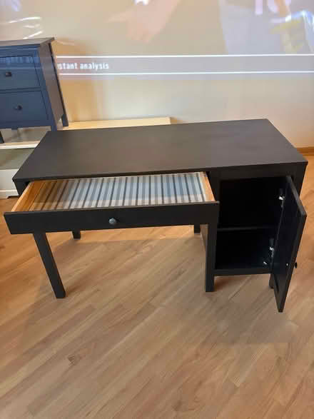 Photo of free IKEA desk black (Madison st and Des plaines) #2