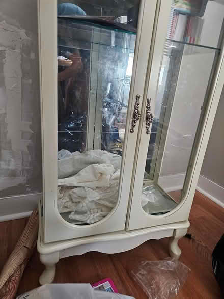 Photo of free Cabinet with glass shelves (Waltham) #2
