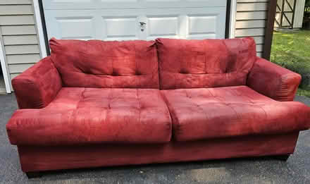 Photo of free Red Microfiber Sofa (Cortland) #1