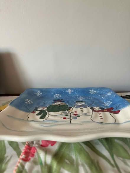 Photo of free Snowmen serving plate (Burlington) #2