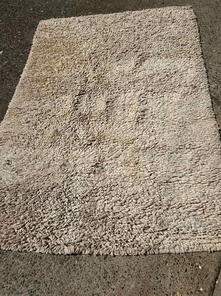 Photo of free 5’ x 7’ cream-colored shag rug (San Anselmo, nr Brookside Sch.) #1