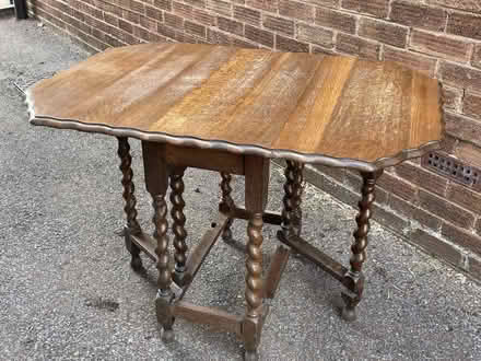 Photo of free Gate leg table with barley twist legs in need of tlc (West Blatchington BN3) #1