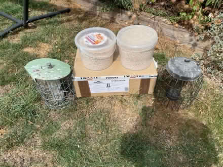 Photo of free Bird food- suet pellets, feeders and pole (Pollards Hill SW16) #1