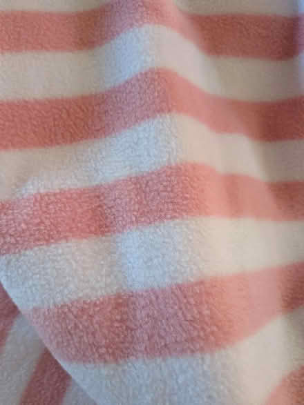 Photo of free Pink and white candy stripe polar fleece (Shippon OX13) #2