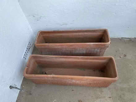 Photo of free Pair of terracotta troughs for plants (West Blatchington BN3) #1