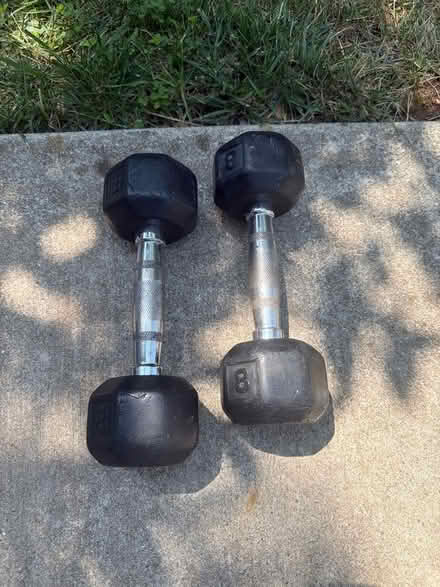 Photo of free Set of 8lb weights (Wildwood Bethesda, md) #1