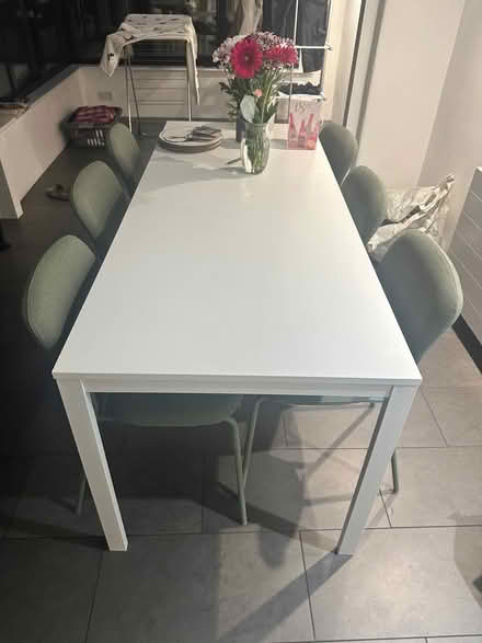 Photo of free IKEA dining table and 6 chairs (EX30AJ) #1