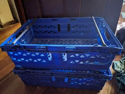 Photo of free Blue Plastic Stacking Crates (Cassington OX29) #1