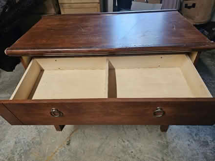 Photo of free Wood Console with Large Drawer (Cortland) #2