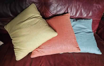 Photo of free Silk covered feather cushions (Surbiton, KT6) #1