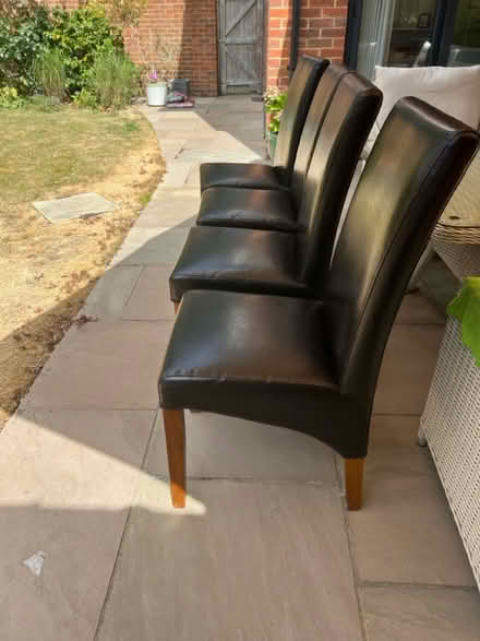 Photo of free 4 chocolate brown dining chairs (Horsham RH12) #2