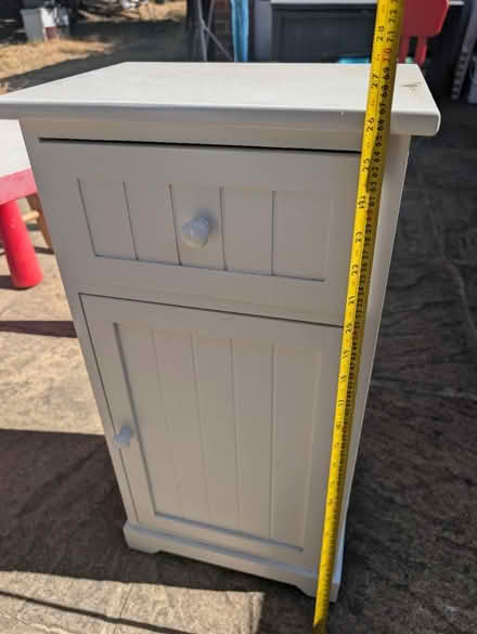 Photo of free white wooden storage cabinet (Byfleet KT14) #3