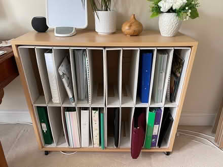 Photo of free 12‐Slot Wooden Office Organiser / Shelving Unit (Sandilands CR0) #1