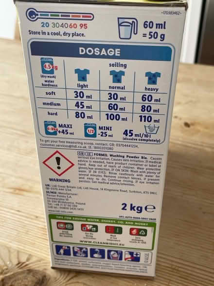 Photo of free Lidl own brand washing detergent (Highbury, N5) #2