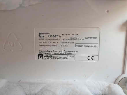 Photo of free Scandinova Upright Freezer 250L (Leigh-on-Sea SS9) #4