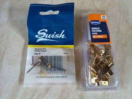 Photo of free Picture hooks and pins job lot (Westminster Drive PO21) #3