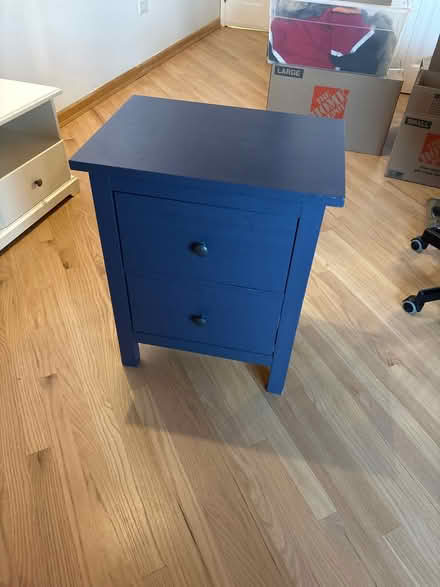 Photo of free IKEA night stand blue (Madison st and Des plaines) #1
