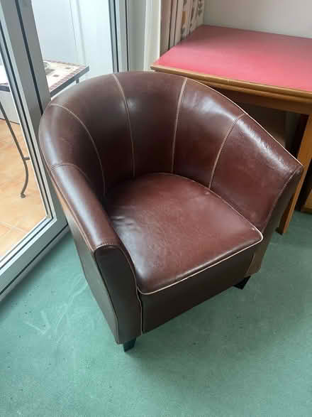 Photo of free Pair of leather style tub chairs (Headington OX3) #2