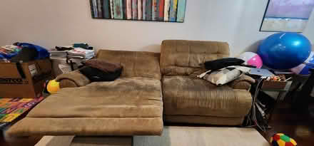 Photo of free reclining sofa/loveseat set (Hillcrest - 1st and Washington) #1