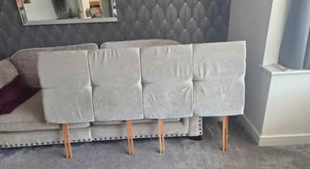 Photo of free Superking size silver grey headboard (Drayton PO6) #1