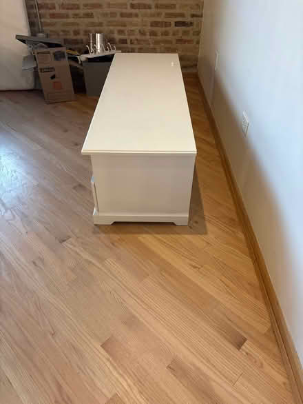 Photo of free White ikea TV table (Madison st and Des plaines) #4