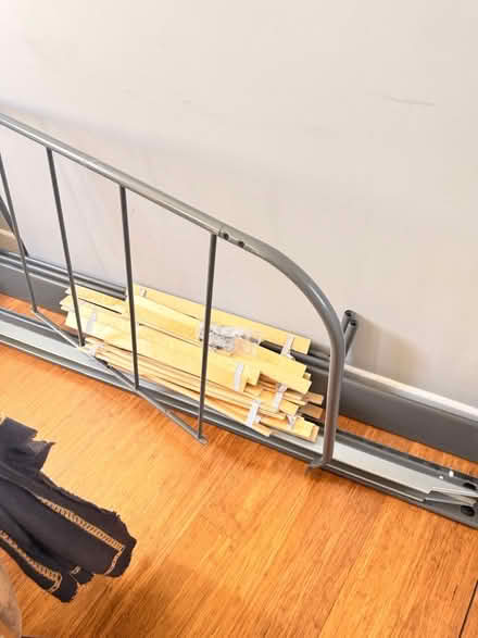 Photo of free Grey metal bed frame (Streatham SW16 1PS) #3