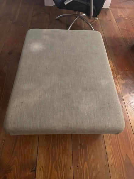 Photo of free Linen fabric covered footstool (EX30AJ) #1