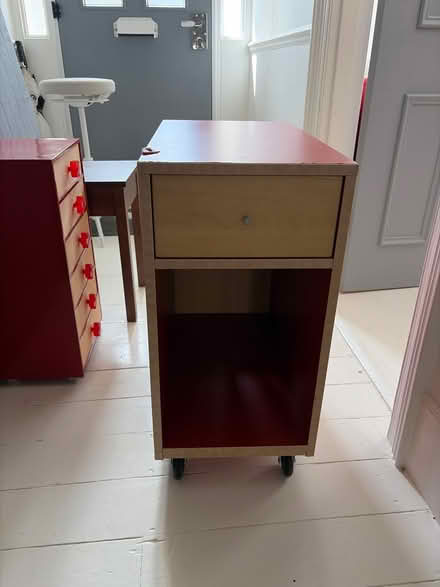 Photo of free Bedside drawers on wheels (Streatham Common) #1