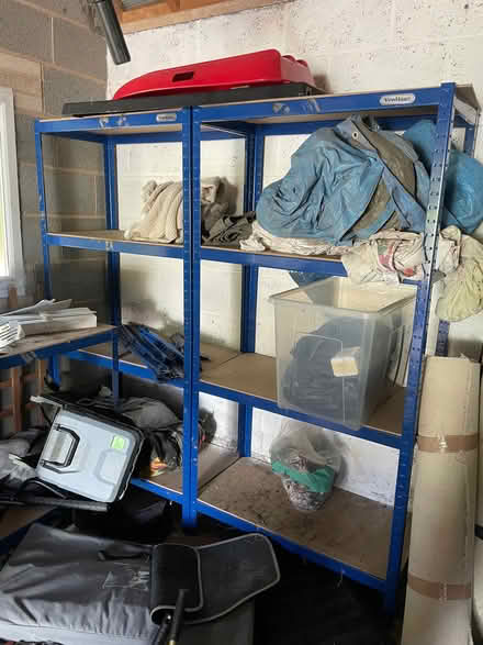 Photo of free Metal shelving and dust sheets (Allithwaite LA11) #1