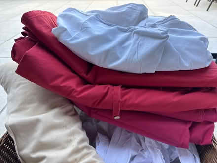 Photo of free Old red and one white duvet covers (Billericay CM11) #3