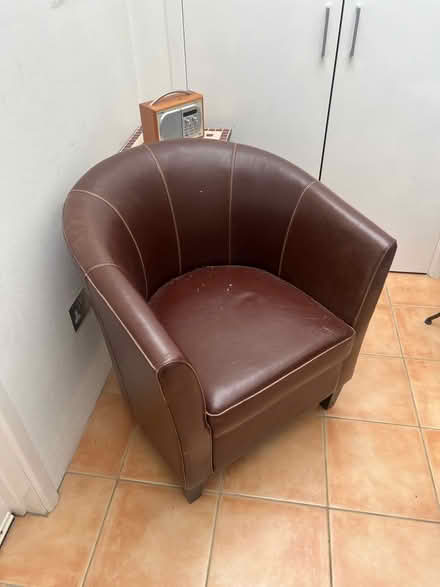 Photo of free Pair of leather style tub chairs (Headington OX3) #1