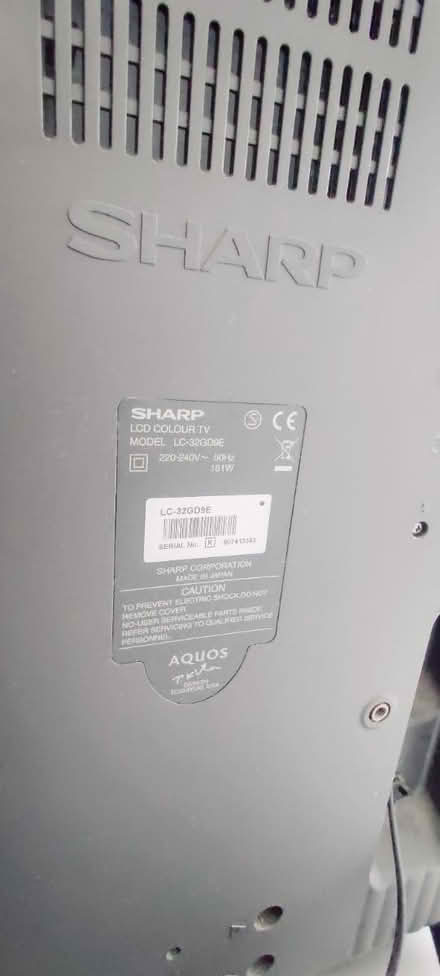 Photo of free Sharp television with no remote (Rotherham S60 2HG) #2