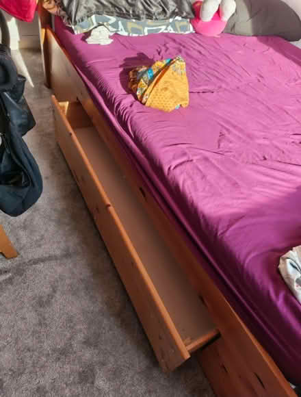 Photo of free Solid oak brown divan bed (Eltham SE9) #2