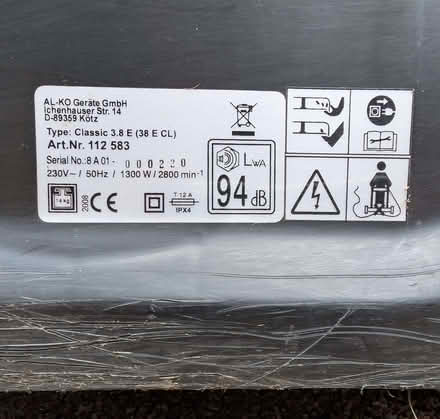 Photo of free Corded Electric Rotary Lawnmower (Kenilworth CV8) #4