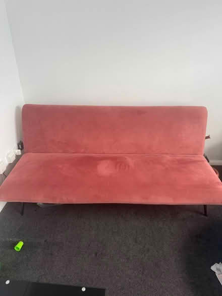 Photo of free Pink Velvet Sofa Bed (Billericay) #2