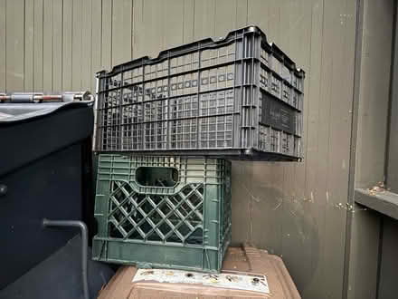 Photo of free 2 small plastic crates (1075 Valencia Avenue) #1