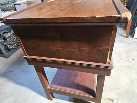Photo of free Wood Console with Large Drawer (Cortland) #3