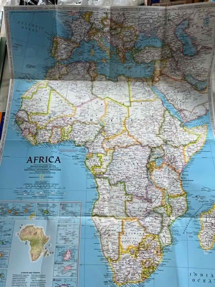 Photo of free 2 sided Africa wall poster (National geographic) (Westbrook WA5) #1