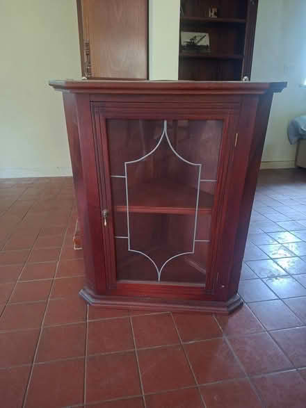Photo of free Mahogany corner display case (Kenmare co kerry) #1