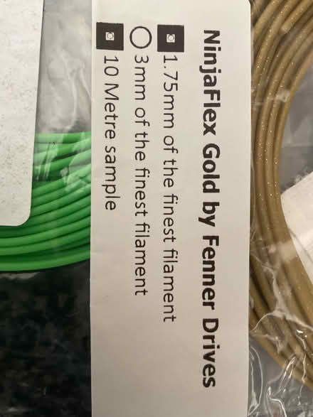 Photo of free Ninja flex 1.75mm 3d printer filament x 3 10m samples (Hulme WA2) #2