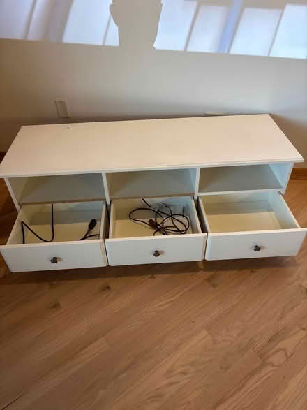 Photo of free White ikea TV table (Madison st and Des plaines) #2