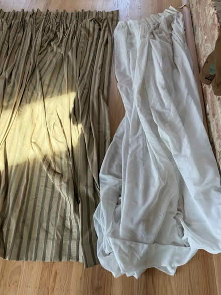 Photo of free Curtains, hardware, rod and rings (Belmont) #2