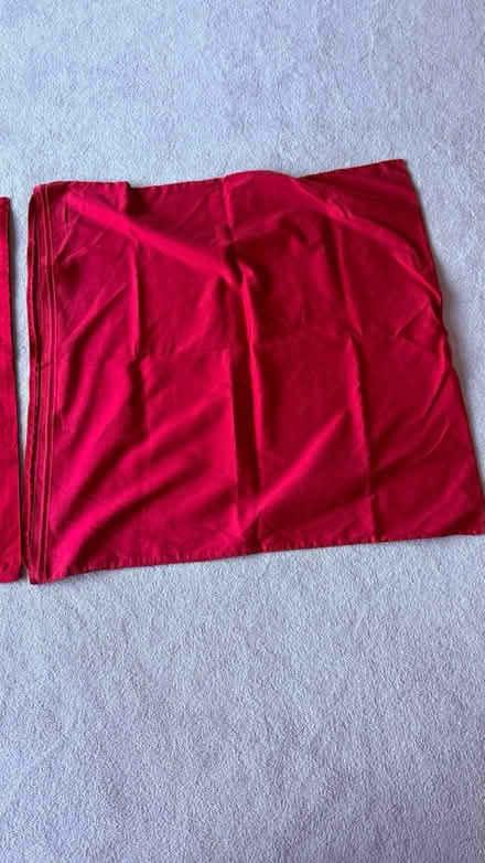 Photo of free 2 Large Red Cushion Covers (Billericay CM11) #2