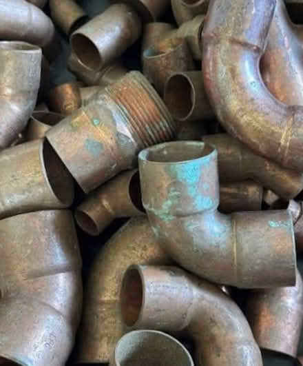 Photo of Old copper pipes, bends etc (Church Langley CM17) #1